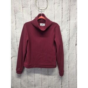 Dudley Stephens Park Slope Turtleneck Vello Fleece Burgundy Preppy USA M